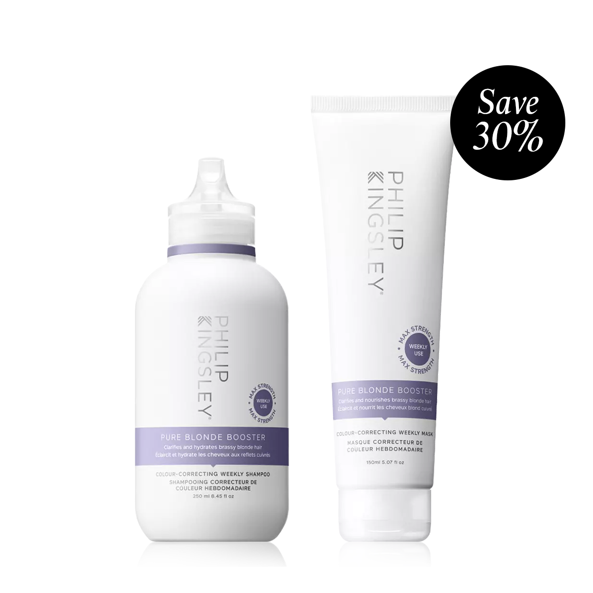 Pure Blonde Booster Duo Purple Shampoo Purple Hair Mask