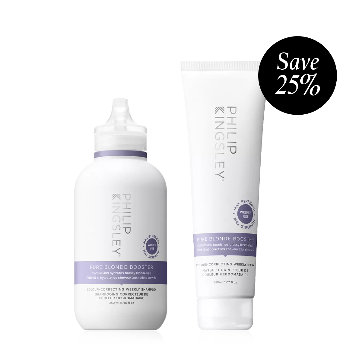 Pure Blonde Booster Duo Purple Shampoo Purple Hair Mask