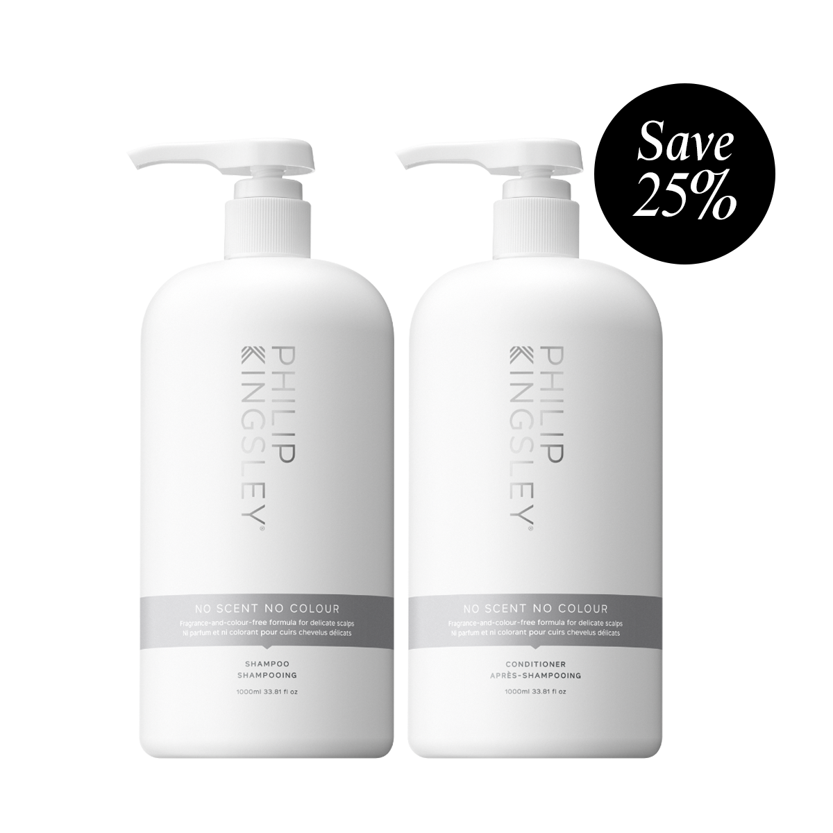 No Scent No Colour Shampoo & No Scent No Colour Conditioner Supersize Duo